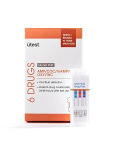 Utest - AMP-COC-mAMP-OPI-OXY-THC - 6 Panel Saliva Test