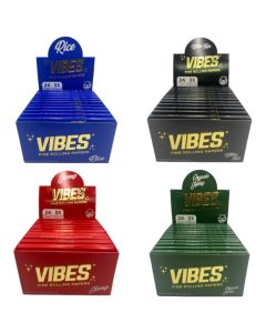 Vibes - Papers With King Size Tips - 33 Per Pack - 24 Pack Per Box