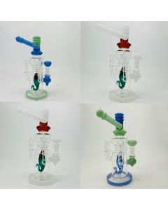 Waterpipe - Recycler With Scorpion Perc - 10 Inches - (RH-173)